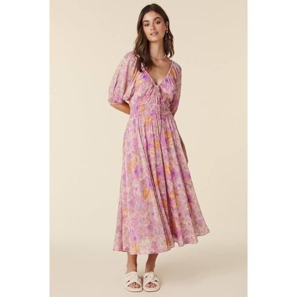 Spell Dresses & Skirts - Spell Hibiscus Lane Midi Dress Musk Pink BNWT